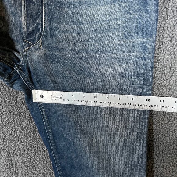 Diesel Larkee Straight Fit Button Fly Italy Made Jeans - Men's Size 36*32 - Blue - Picture 10 of 11